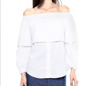 Guess? White off shoulder blouse size M